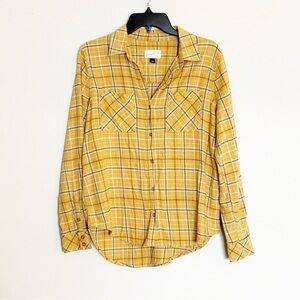 Universal Thread Plaid Yellow Flannel Shirt